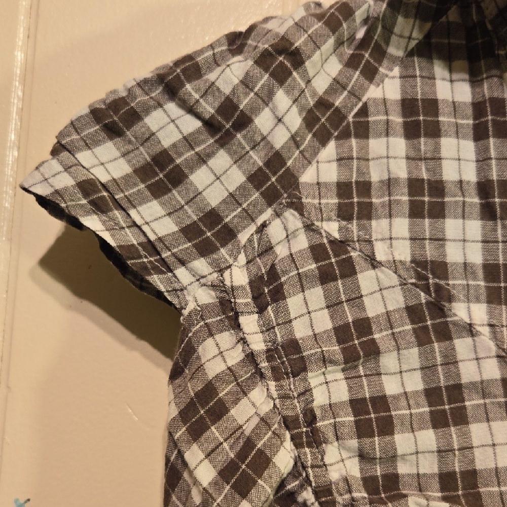 Max Rave Checkered Blouse with Zipper - Picture 4 of 5